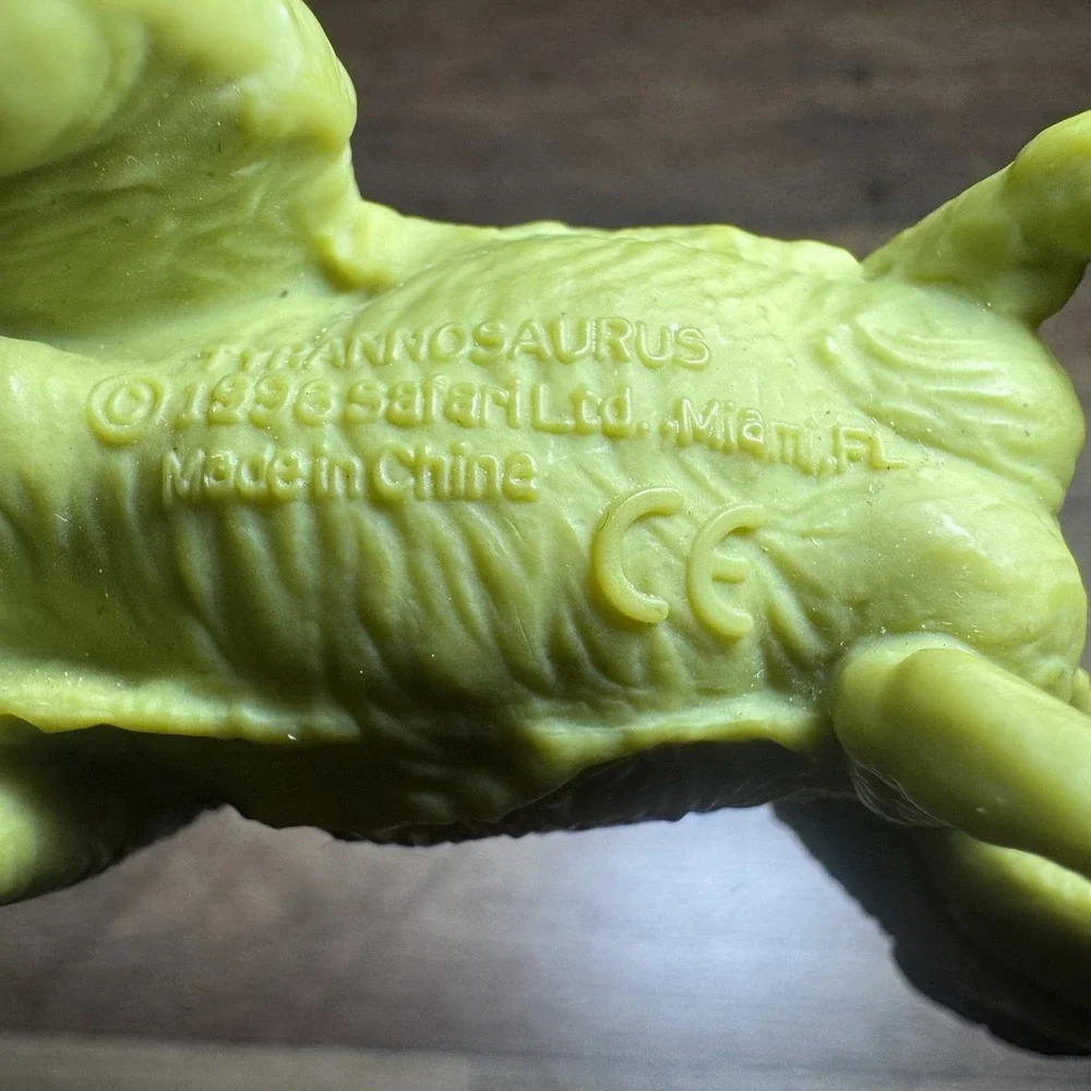 1996 Safari LTD Dinosaur Figure Green Vintage Tyrannosaurus Rex T-Rex 4